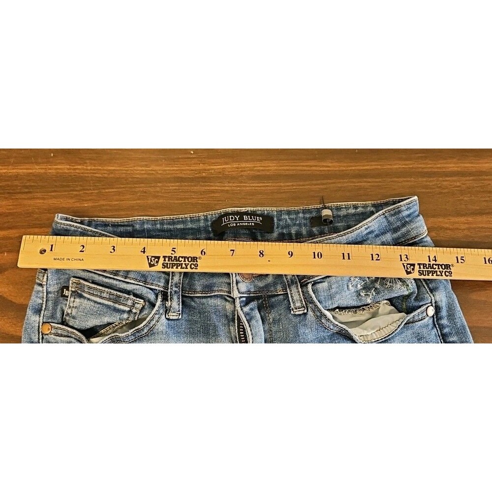 Judy Blue Light Blue Distressed Skinny Jeans - Picture 8 of 11